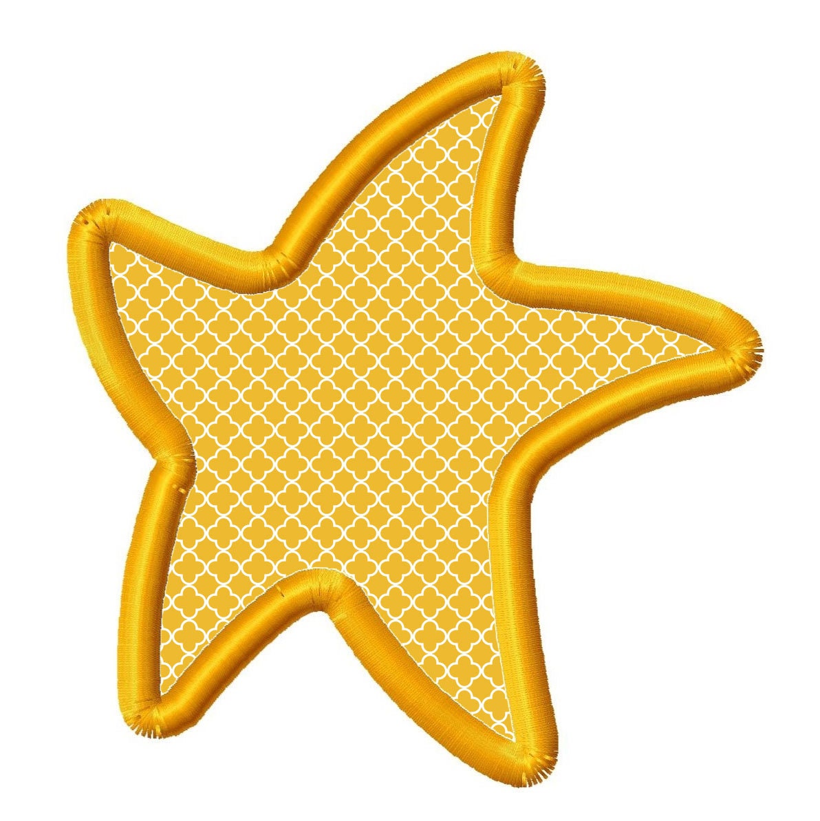Starfish Outline Applique Embroidery Design 3x3 by AppliqueCandy