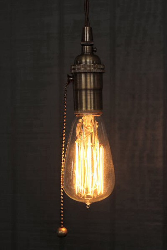 hanging pull lights with edison bulbs