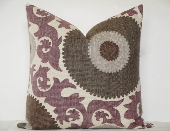 Decorative Pillow Cover Fahri Grape Purple Grey Brown