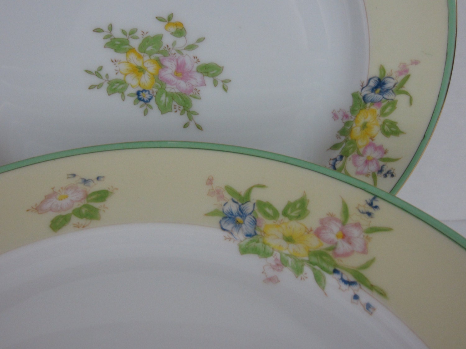 11 10″ Dinner Plates, Vintage Plates, Made in Japan, Floral Dinner