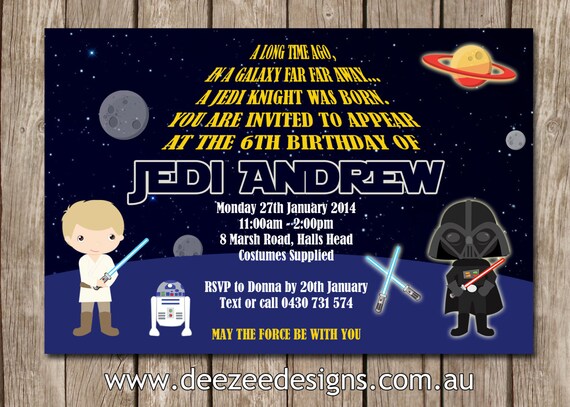 Personalised Star Wars Birthday Invitations - You Print Il_570xn