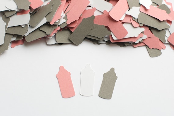 Girl Baby Shower, Baby Shower Confetti, Bottle Confetti, Pink Baby Shower Il_570xn
