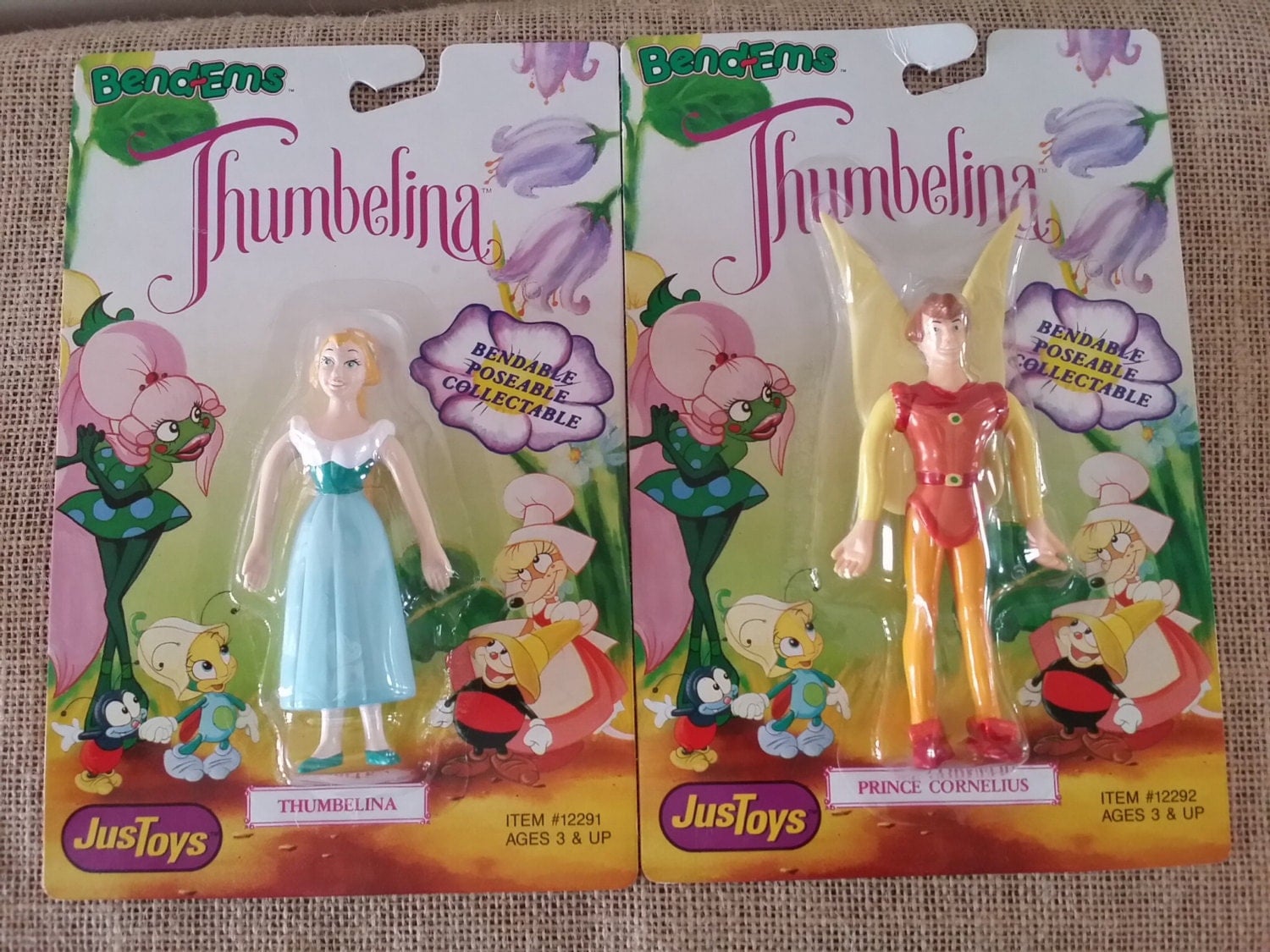 Rare Bend-Ems Thumbelina and Prince Cornelius by by RetroGretchen