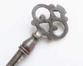 Antique Large Ornate Iron Key 1900s - 1920s