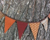 THANKSGIVING LEAVES autumn colors fabric garland, fall pennant flag bunting banner, dinner decor - 9 feet Il_170x135