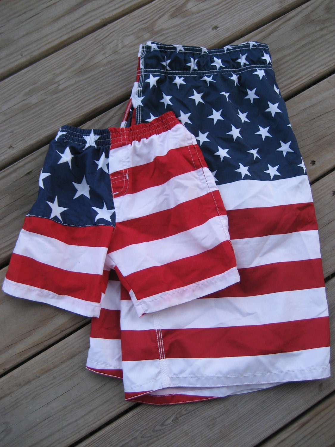 CLEARANCE Baby/Toddler American Flag Swim Shorts Size
