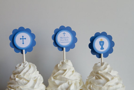 First Holy Communion Cupcake Toppers Il_570xn