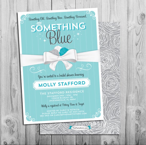 Something Blue Bridal Shower Invitations 6