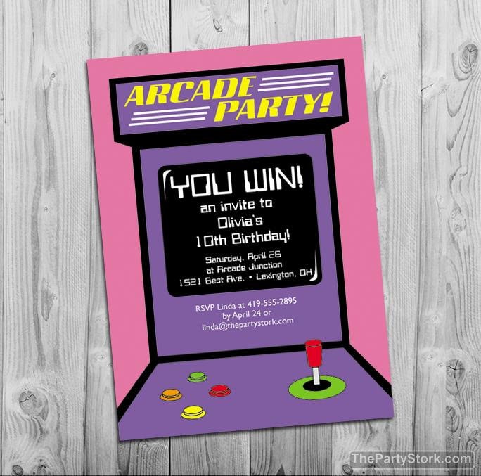arcade-party-invitation-digital-printable-invite-for-girls