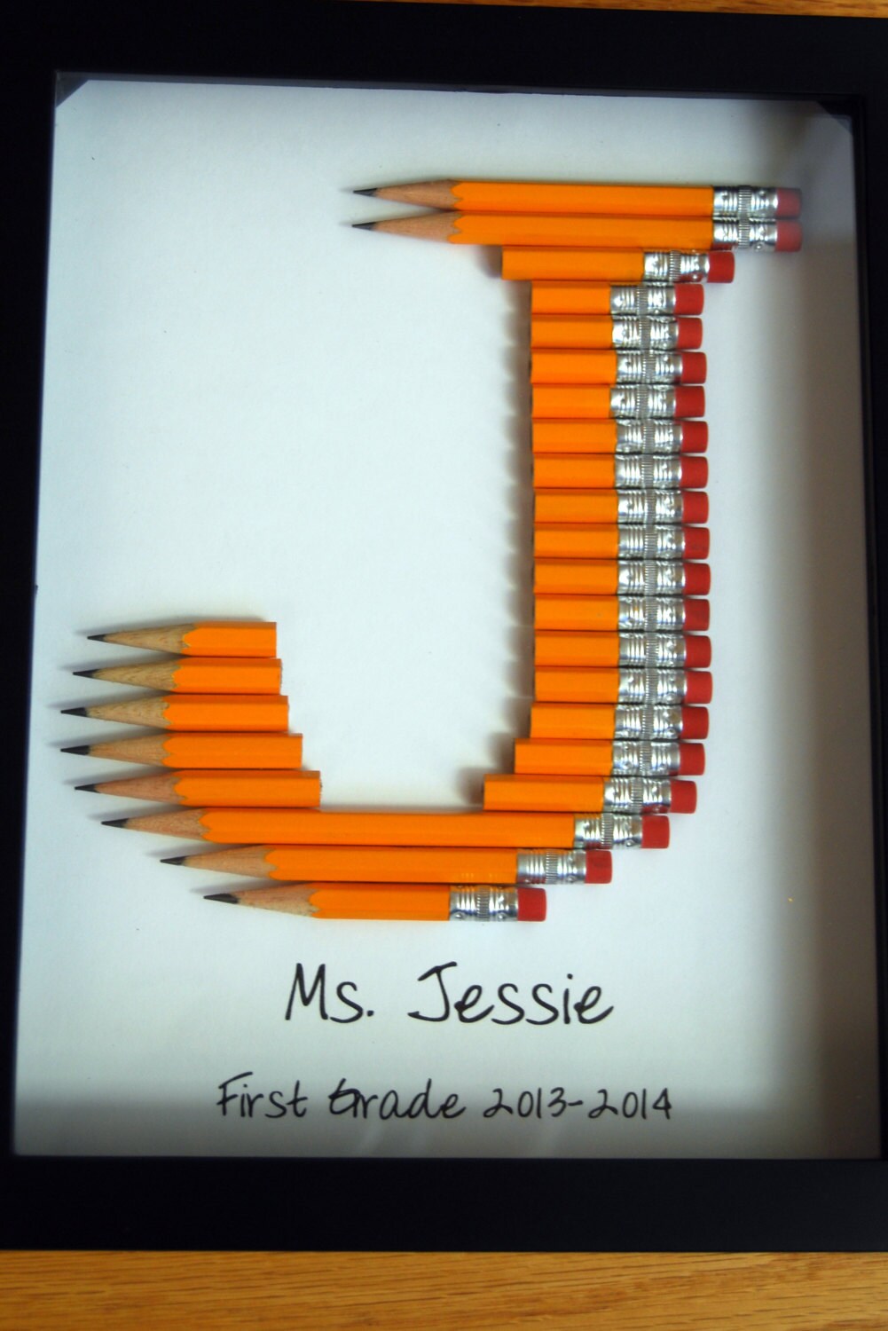 Personalized Teacher Gift: Framed Monogram in 2 by TooCoolChicks