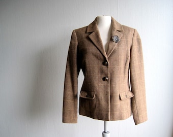 Blazer Brown , Wool Blazer, Vintage Blazer, Vintage Jacket size S\M, Womens Blazer 90s Fashion, Vintage Fashion
