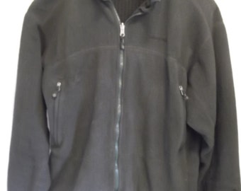vintage ,PATAGONIA type "R" wind block full zip fleece in deep olive green, size XL