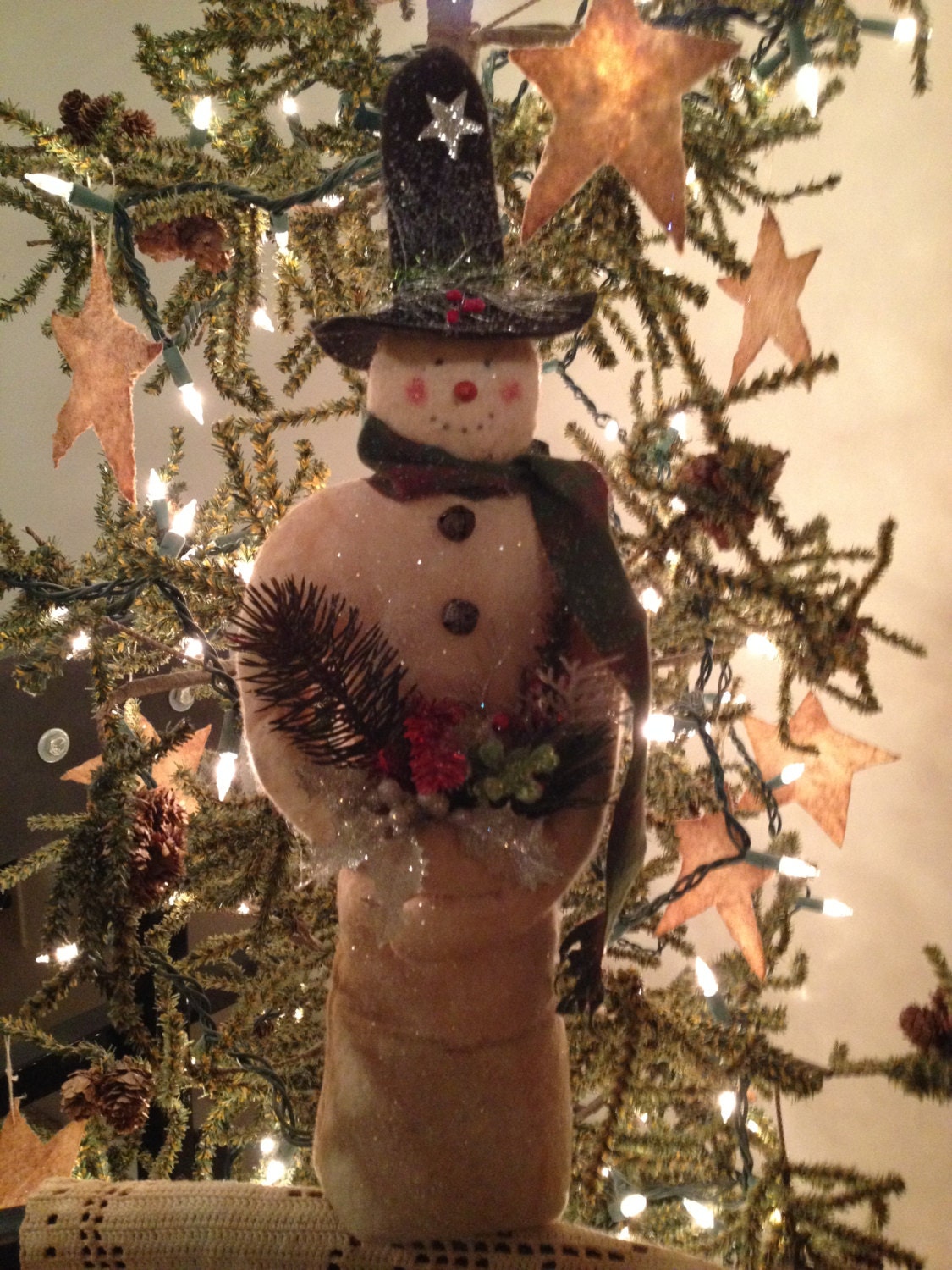 Handmade Primitive snowman