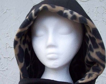 Scarf pockets Hooded with Fleece hooded animal oodie Animal scarf  Print Sc Pockets