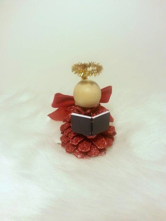 Items similar to Angel Ornament, Christmas Ornament, Pinecone Ornament