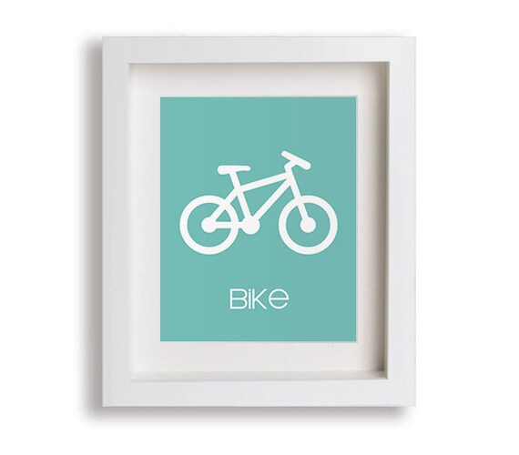 Bike Art Print Nursery Art Babys Room Art Kids by NikoAndLily