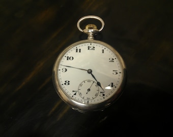 Swiss Sterling Silver, 15 jewel pocket watch. Made aprox 1890