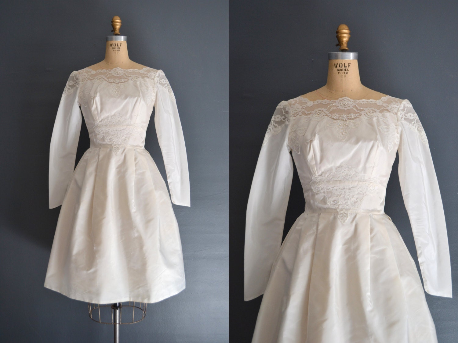 60s wedding dress short