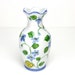 Vintage Floral Vase, Blue Violet Vase, Porcelain Cottage Vase, Andrea by Sadek, Epsteam