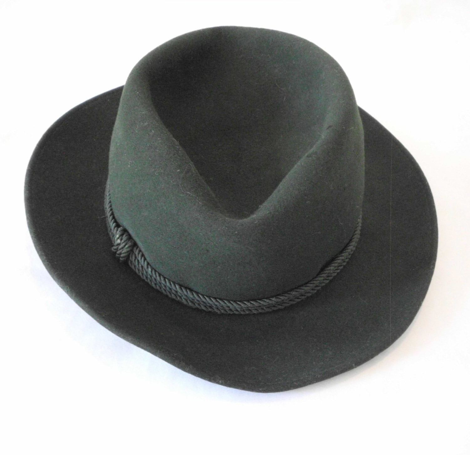 Vintage 60’s Green Felt hat PopStar Funky FEDORA
