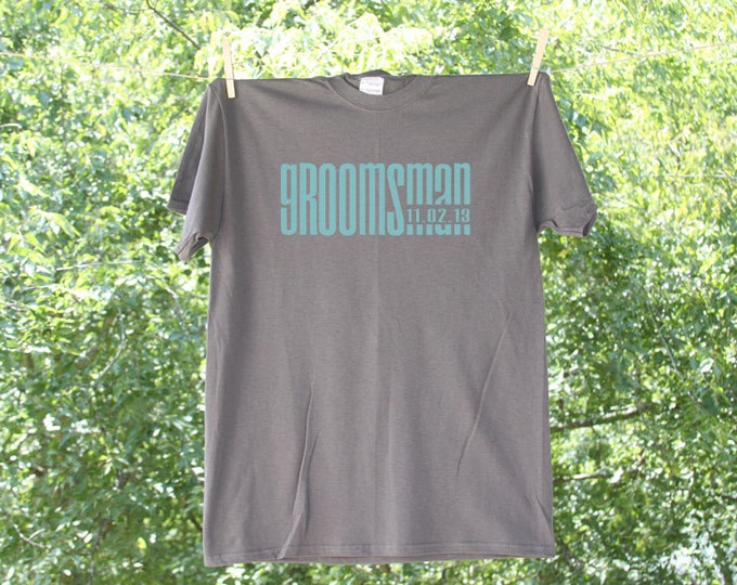 Groomsman Classic Droid with Date Wedding Party Shirt - 20MD