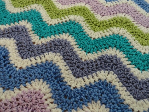 crochet baby k blanket hook size Crochet Blanket Pattern Ripple Baby Afghan Wavy Girl Boy