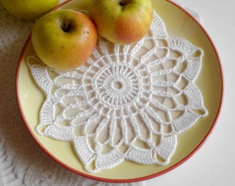 Crochet doily Small white doily handmade doily Cotton lace doilie Small crochet doilies Crochet snowflake 209