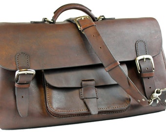 Popular items for leather duffel bag on Etsy