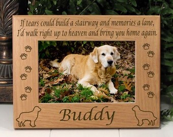 Golden Retriever If Tears Poem Dog Memorial Frame