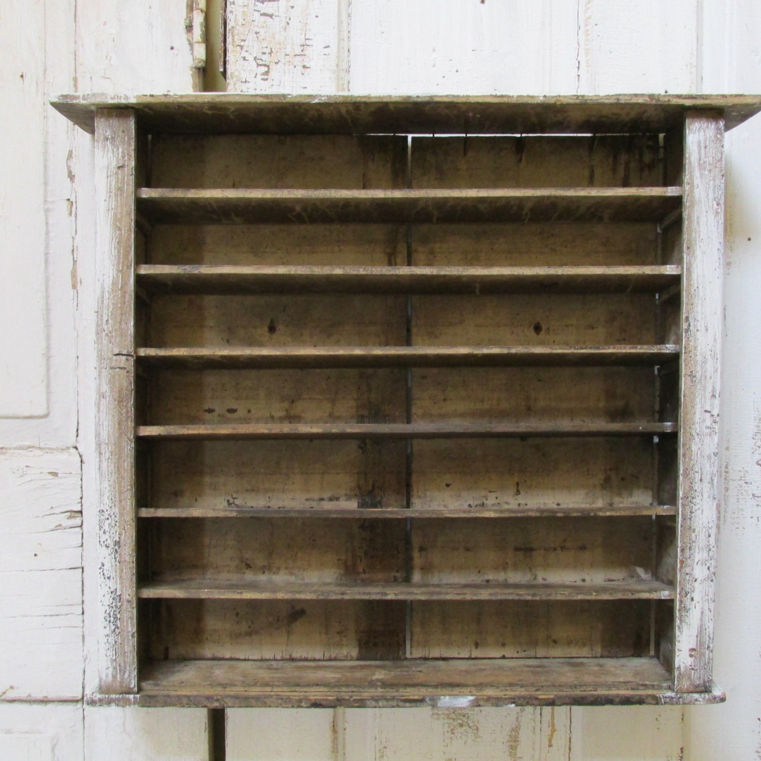 Salvaged barn display shelf wall hanging antique farmhouse