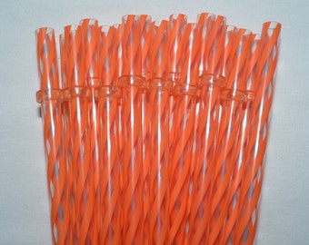 11 Inch Reusable Plastic Acrylic Straws With Ring – Swirly Mint Light Green BPA Free 4-Pack