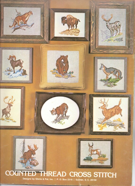 Vintage Wild Animals of North America Cross Stitch Pattern