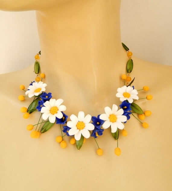 Daisy Flower Jewelry Daisy Jewelry Statement by insoujewelry