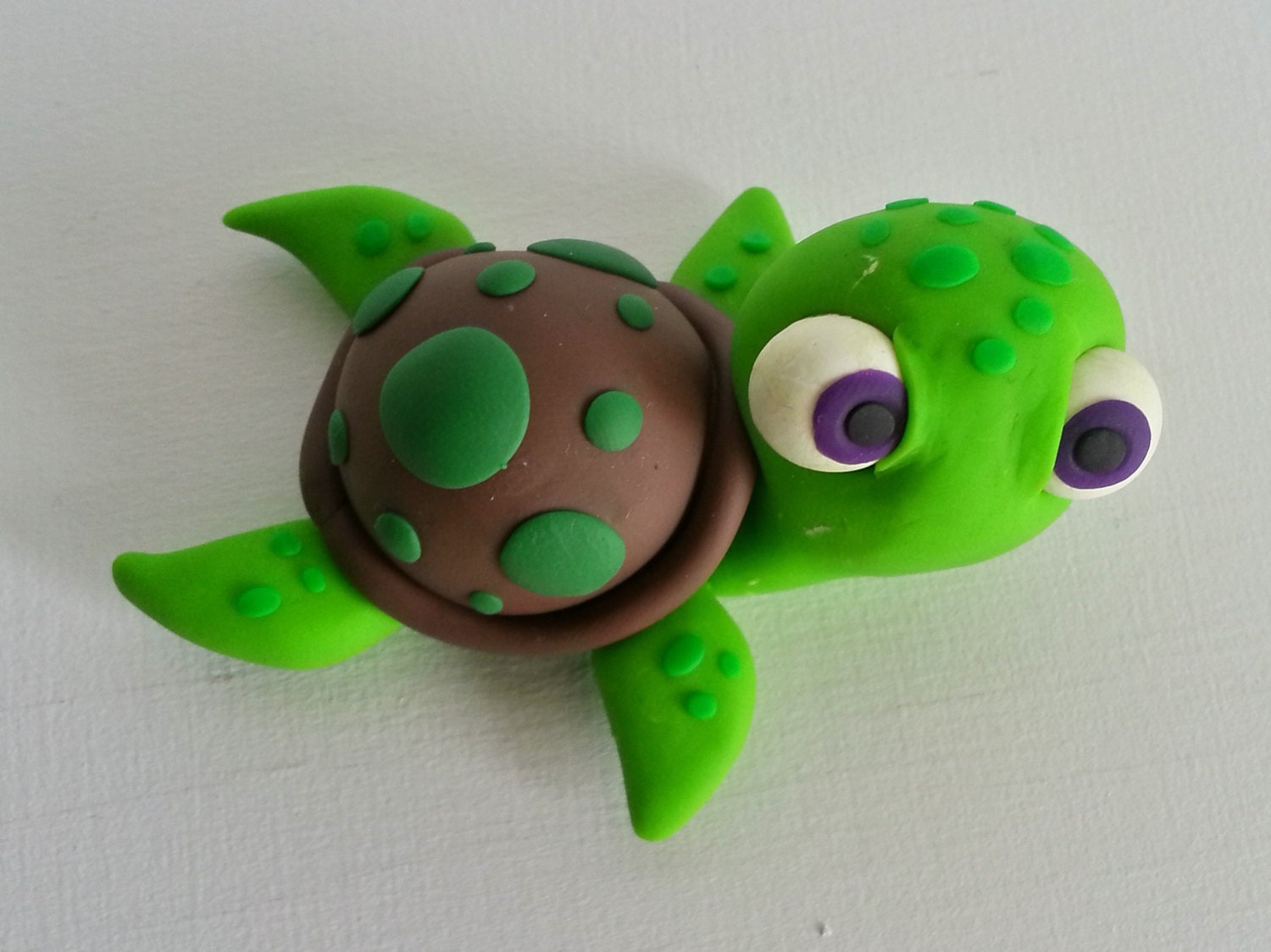 Sea Turtle Birthday Cake Topper Clay Turtle Cake Topper