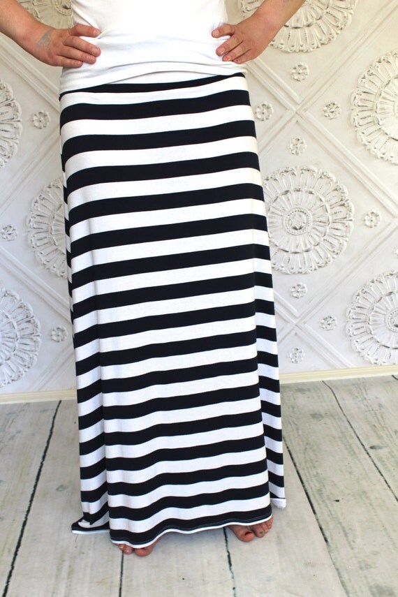 nautical maxi skirt