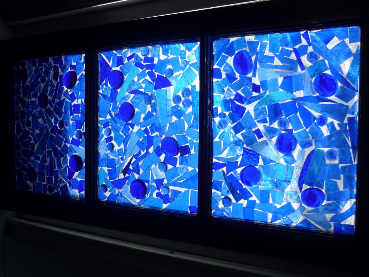 cobalt blue stained glass