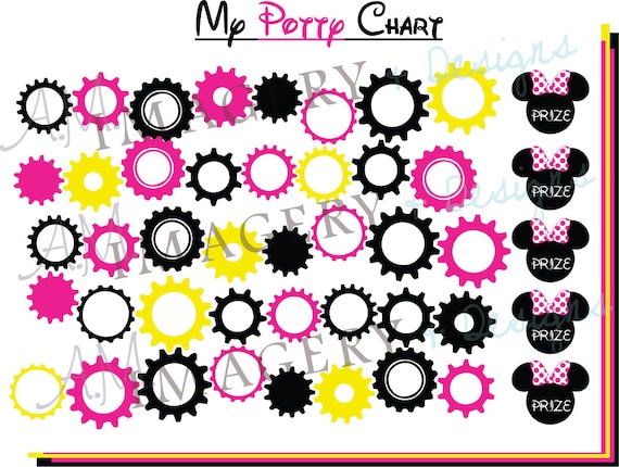 Minnie Mouse Instant Download Potty Chart without by AMImagery