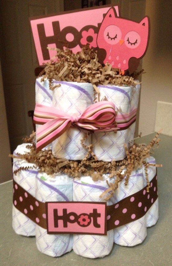 Pink and Brown Mini Diaper Cake Kit