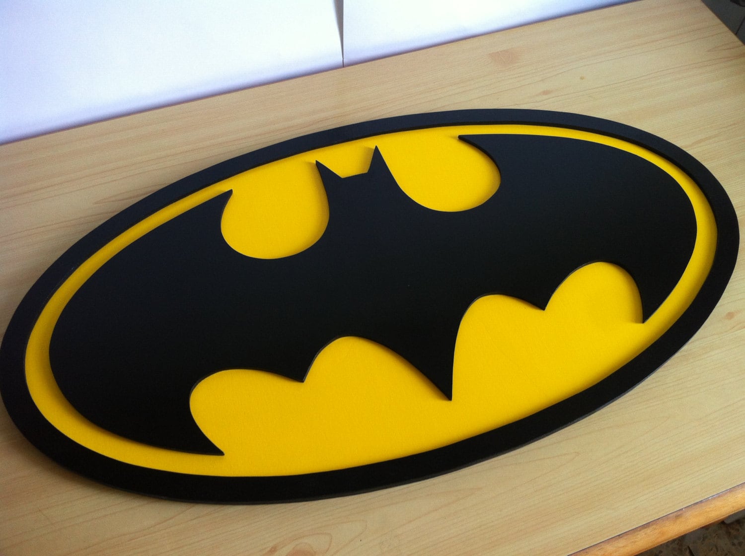 Batman logo XL wood by Planetasierra on Etsy