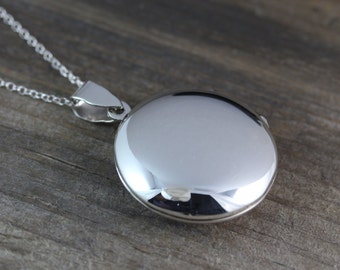 locket mens silver round chain sterling italy leather locke jewelry