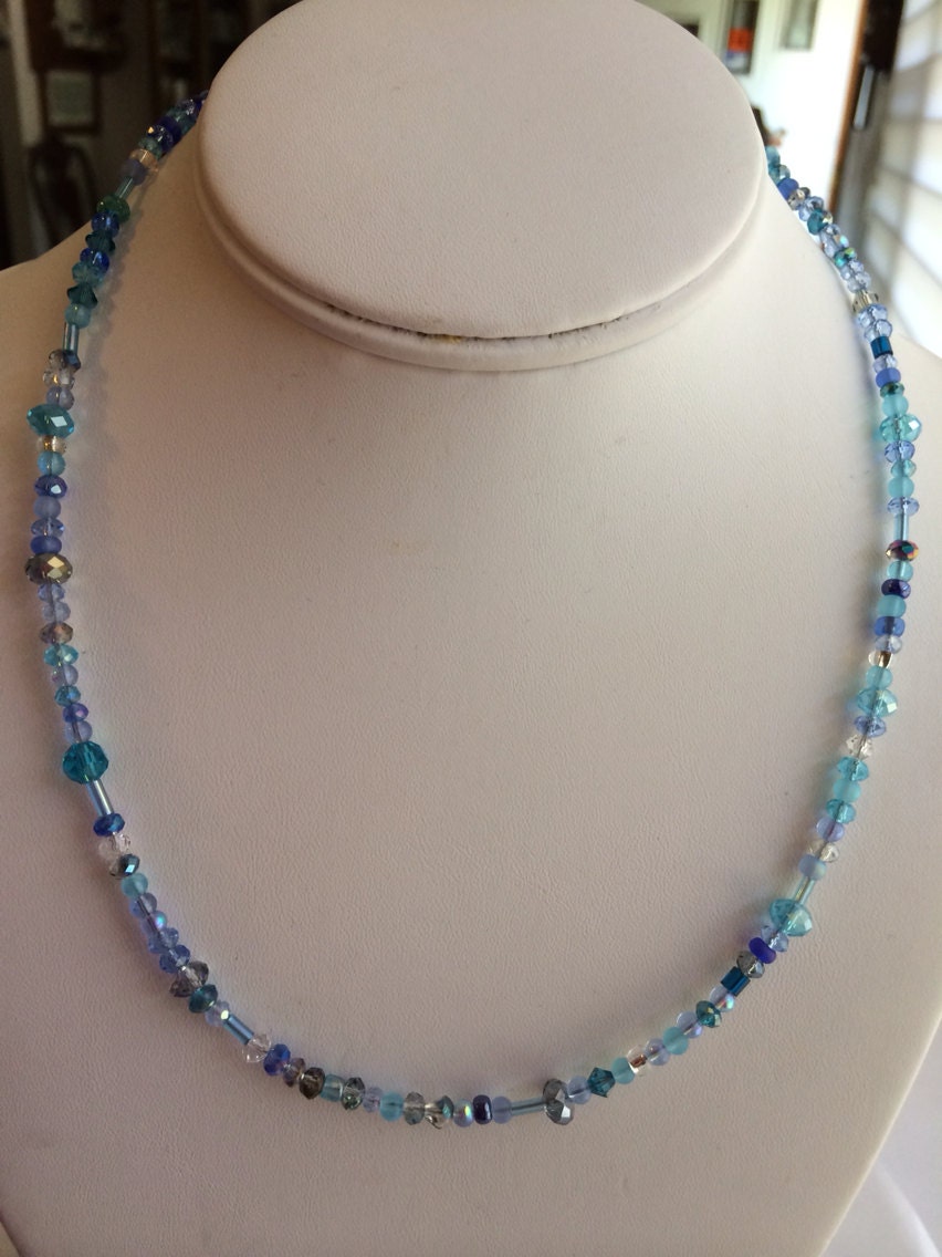 Multiple Shades of Blue Necklace