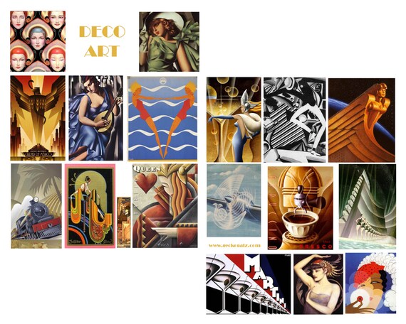 Download Deco Art Digital Collage Set