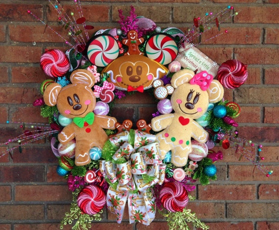 gingerbread minnie and mickey plush