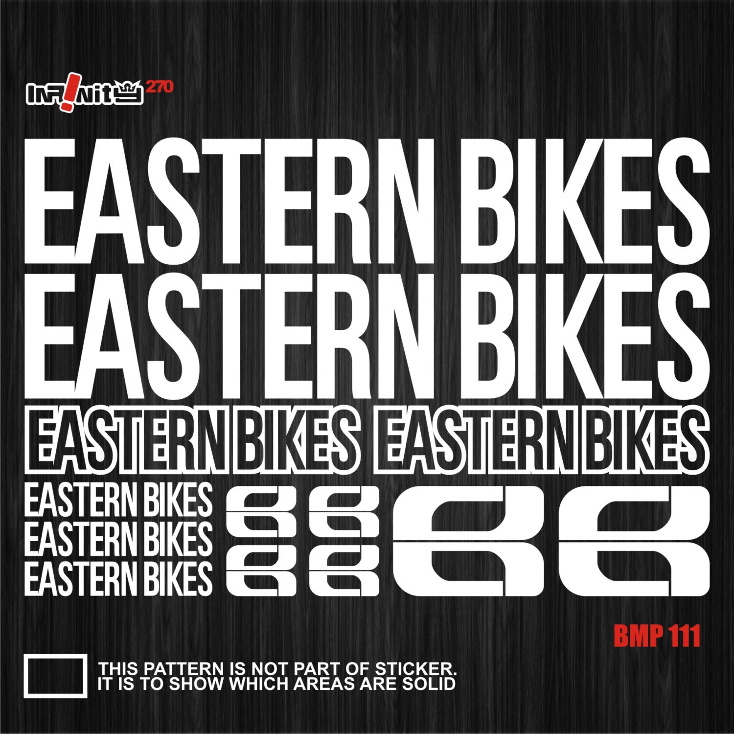 wBMP111 eastern bike Bicycle Frame Sticker Decal Set Fixed