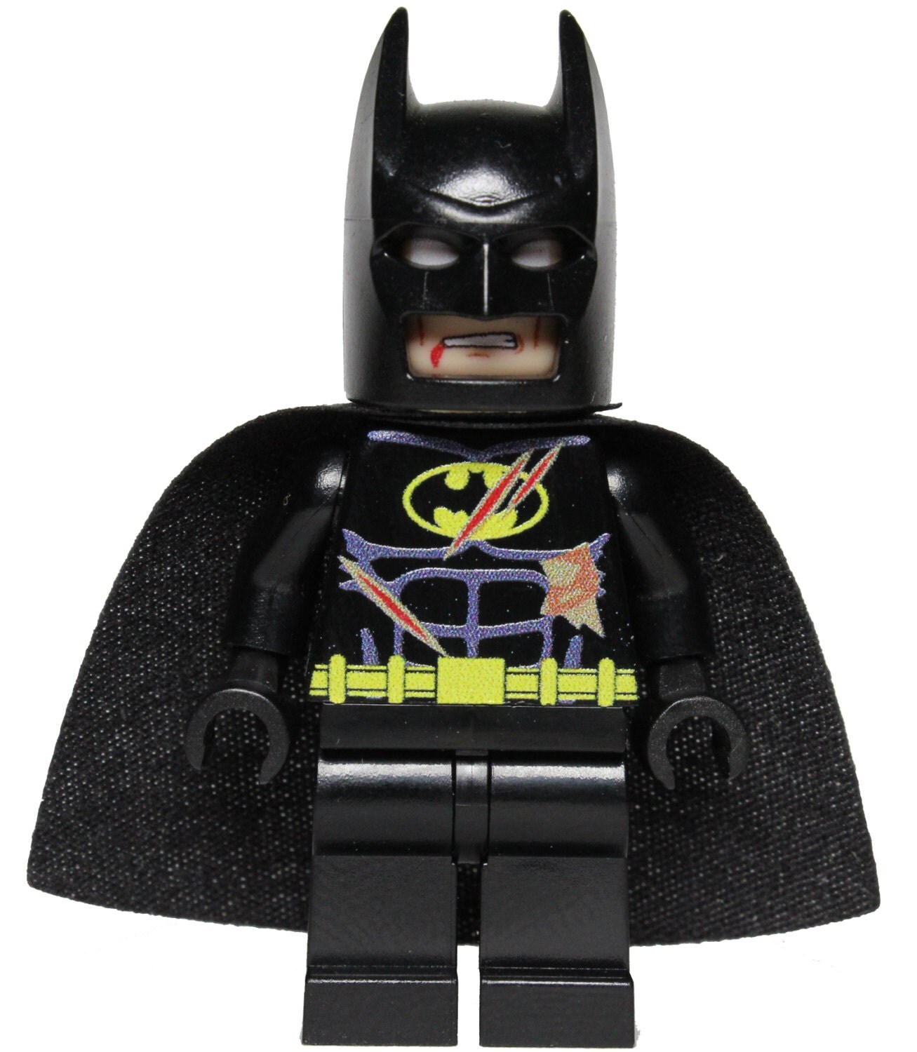 Battle Damaged BATMAN dc Superhero Injured Bruce by MinifigFX