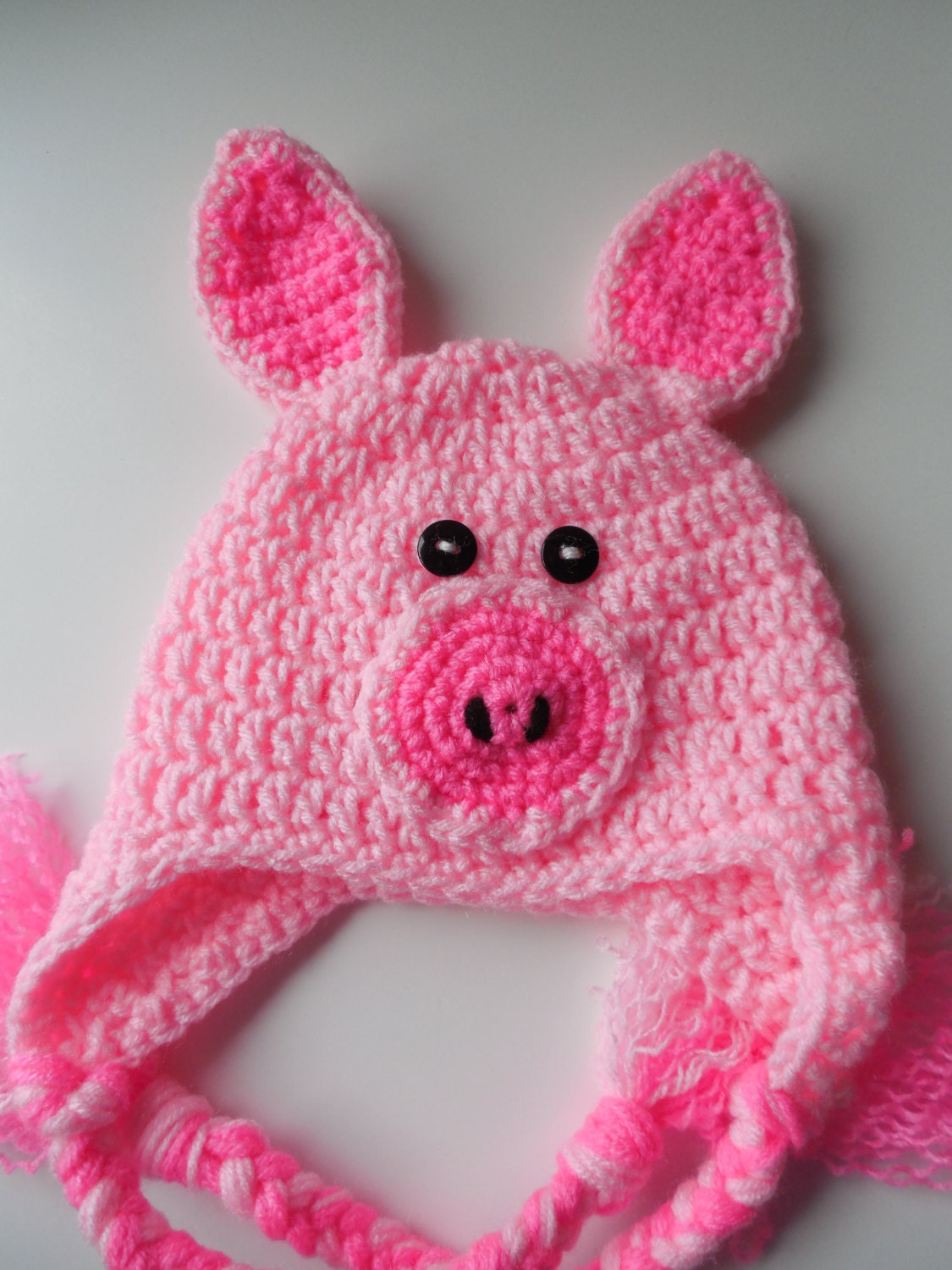 Animal Hat Adult Pig Earflap Hat Piggy Hat Pink Fun Hat