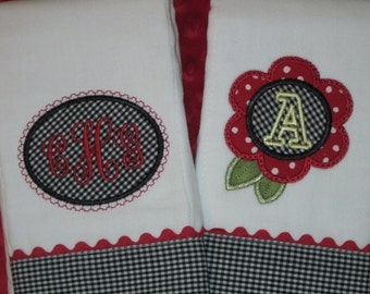 Personalized Baby Girl Burp Cloths