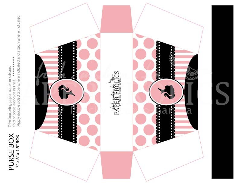 Vintage Barbie Purse Box Printable Digital DIY Instant