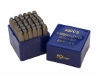 6MM Arial Font Metal Letter And Number Combination Stamp Set- Uppercase- 6mm Steel Stamps- SGPUN105.94