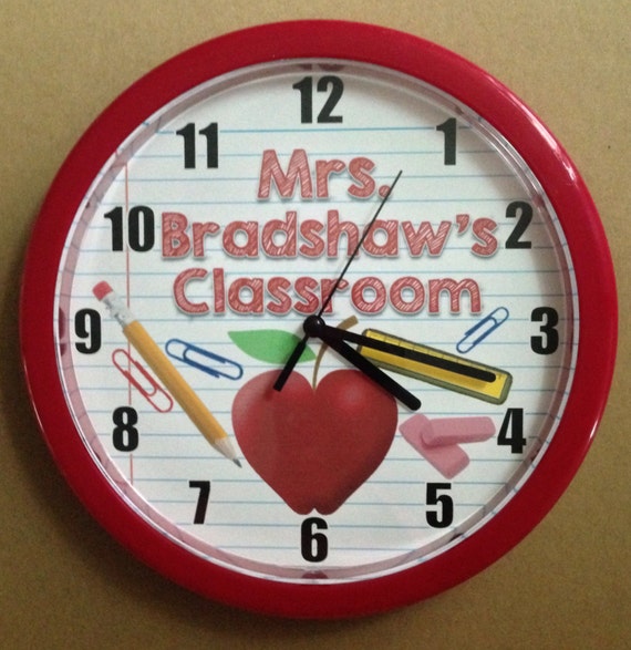 Items similar to Personalized Wall Clocks Perfect for TEACHERS
